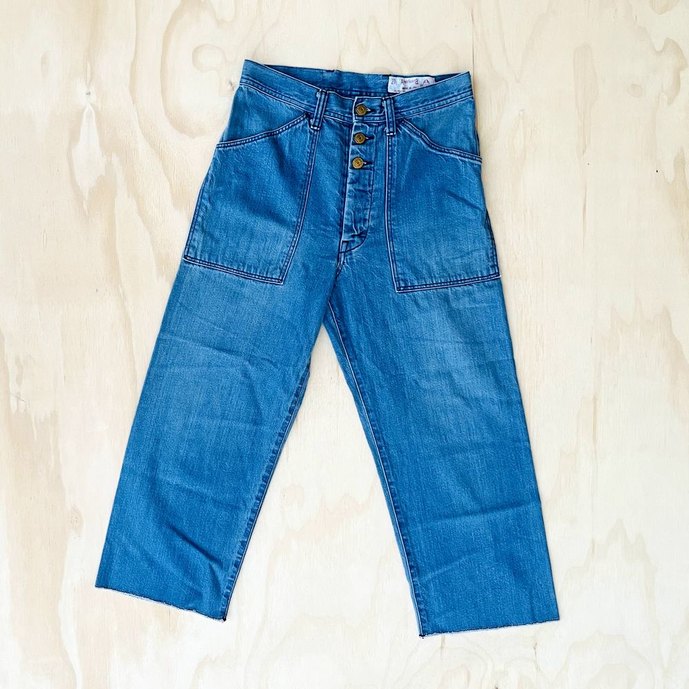 Women's Wide-Leg Cropped Jeans, Japanese Denim, Tag Size 27